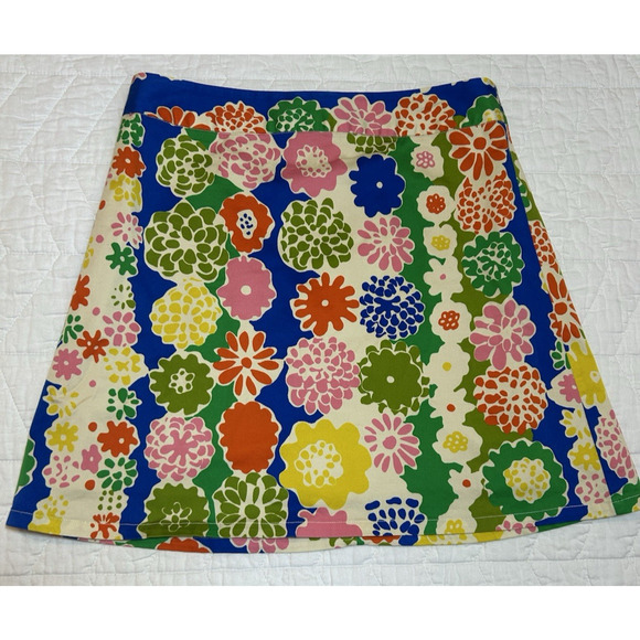 Julie Brown Dresses & Skirts - JULIE BROWN NY Skirt Mini size 4 multi color floral lined back zipper women